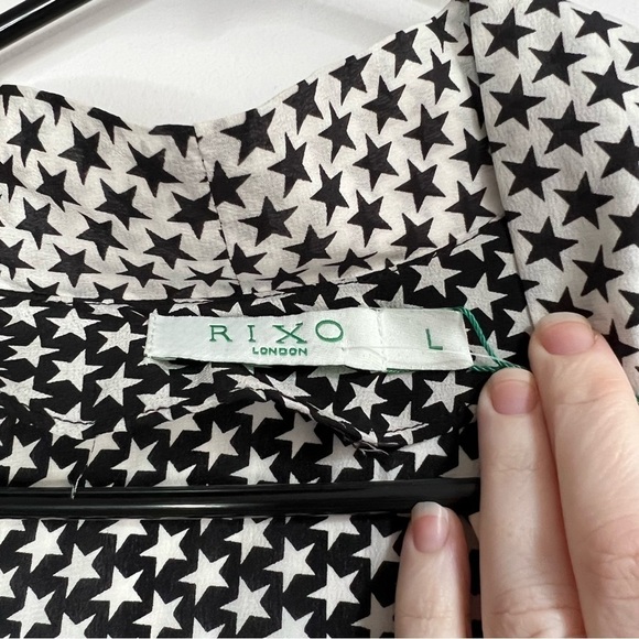 Rixo London Stella Mini Star Midi Silk Dress size Large - Picture 7 of 9